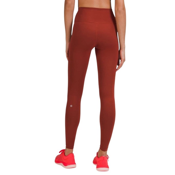 Lululemon Wunder Train High-Rise Leggings 28" Cayenne Orange Red Everlux Sz 8 - Picture 2 of 14